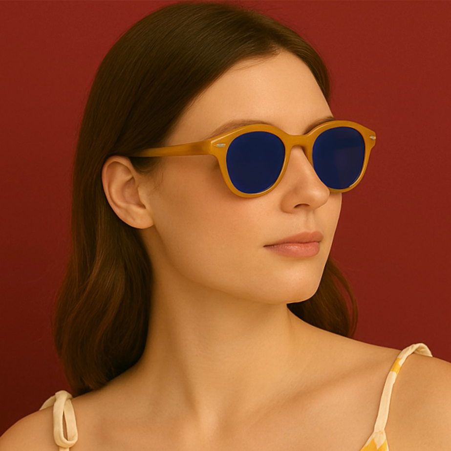 Gafas de sol greyhounders ann honey amarillo square unisex talla 50mm - Vista de detalle