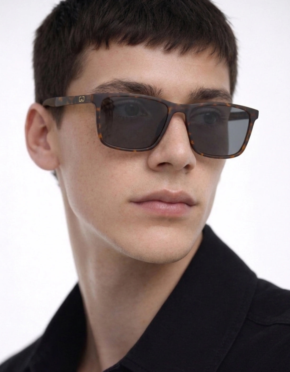Gafas graduadas greyhounders perth + clip-on c2 marron rectangular masculino talla 57mm - Vista principal