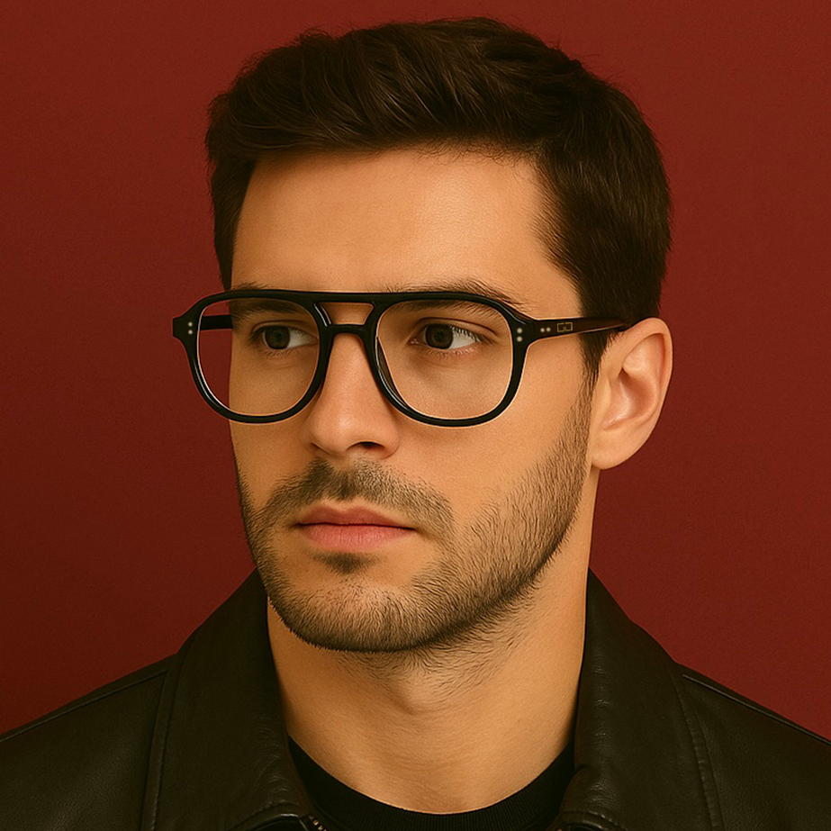 Gafas graduadas greyhounders ares black negro pilot masculino talla 50mm - Vista de detalle