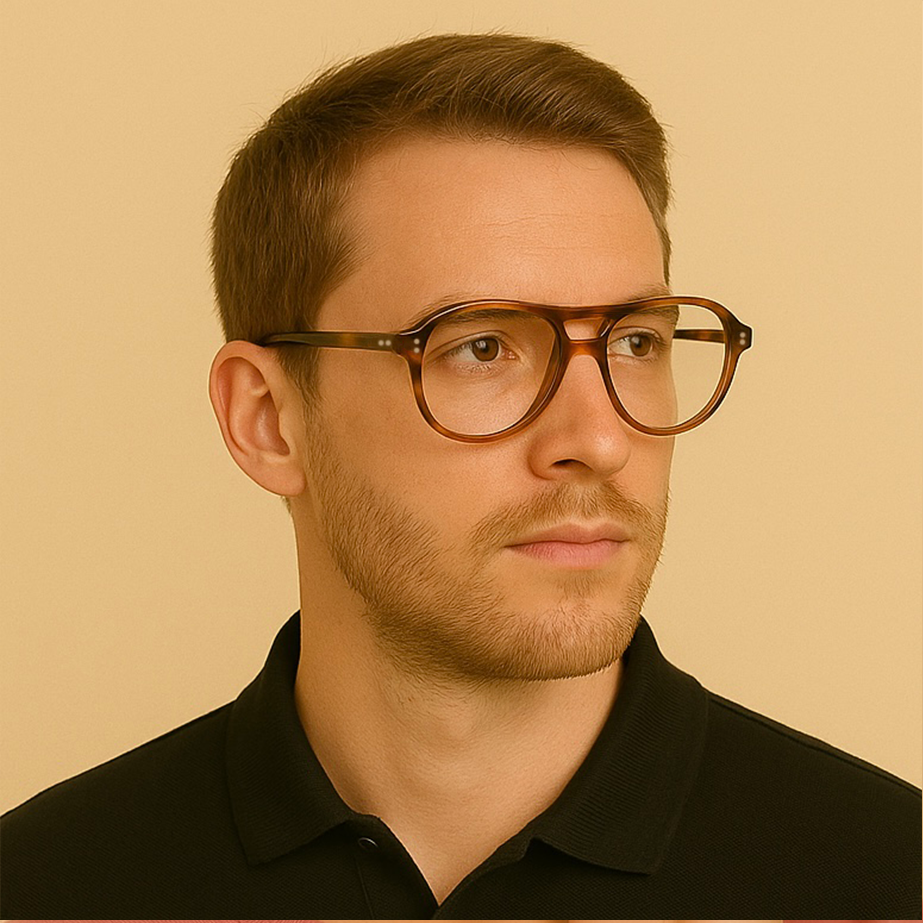 Gafas graduadas greyhounders ares havana havana pilot masculino talla 50mm - Vista de detalle