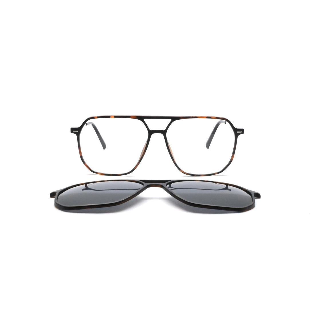 Brillen greyhounders broome + clip-on c2 havana havana pilot unisex größe 56mm - Detailansicht