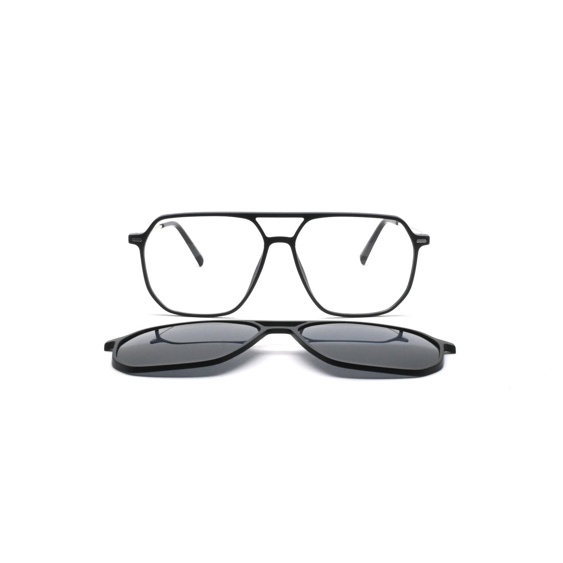 Brillen greyhounders broome + clip-on c6 black negro pilot unisex größe 56mm - Detailansicht
