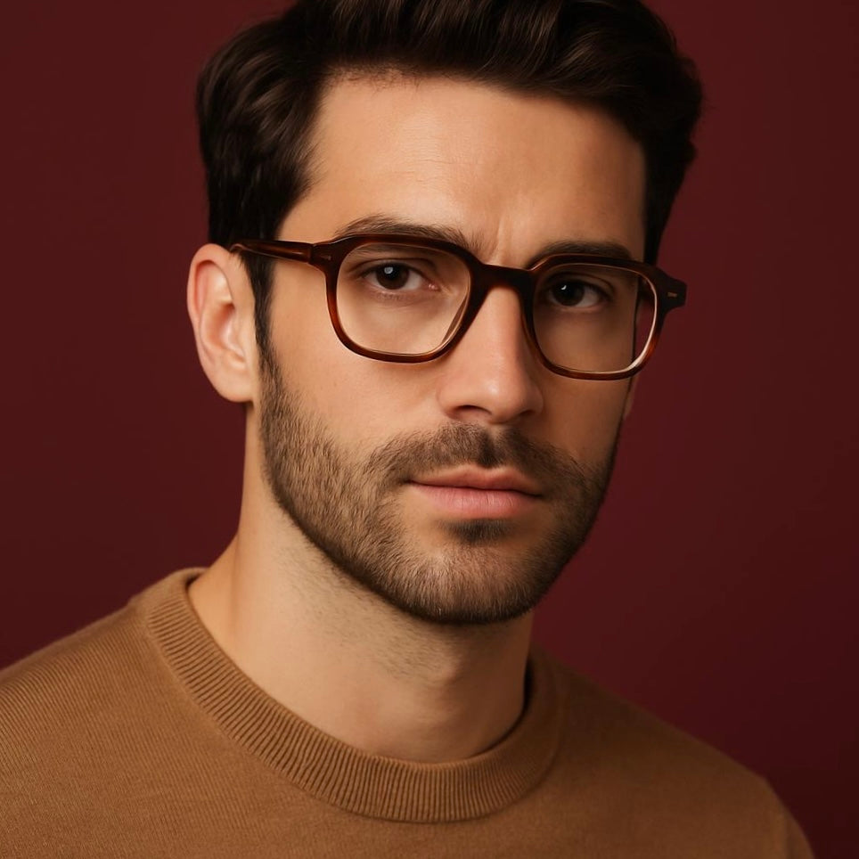 Gafas graduadas greyhounders banff brown marron square unisex talla 46mm - Vista de detalle