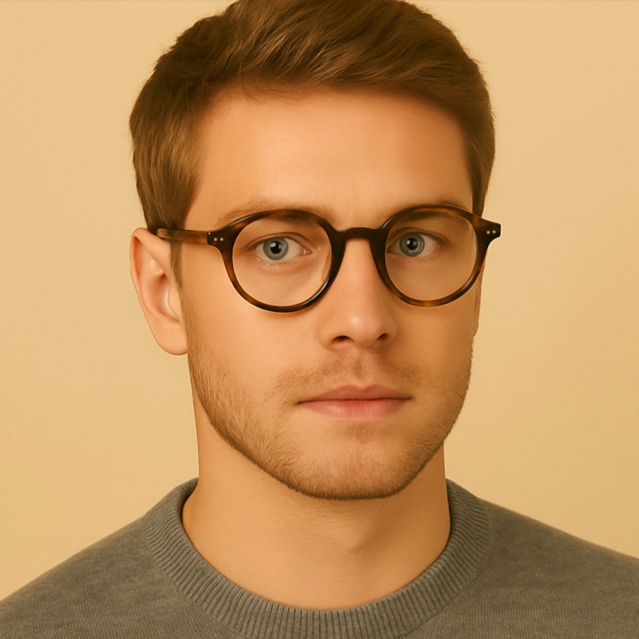 Gafas graduadas greyhounders bled havana havana round unisex talla 44mm - Vista de detalle