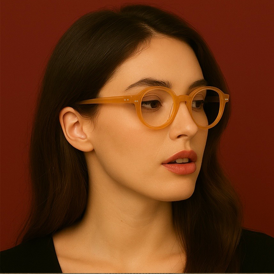 Gafas graduadas greyhounders bled yellow amarillo round unisex talla 44mm - Vista de detalle