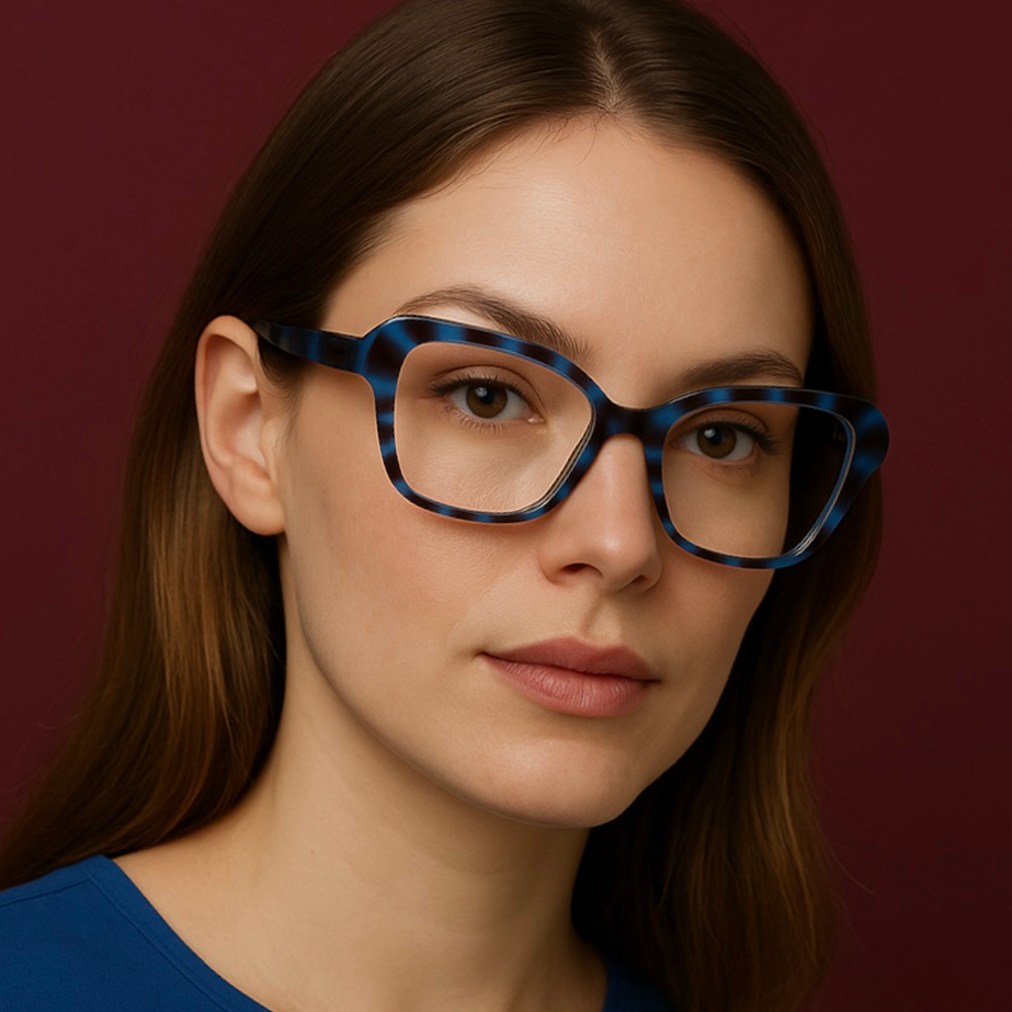 Gafas graduadas greyhounders bloom blue havana azul square femenino talla 54mm - Vista de detalle
