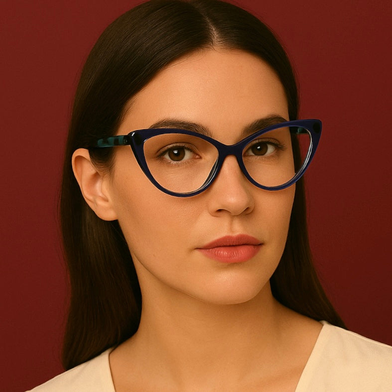 Gafas graduadas greyhounders blossom blue azul cat eye femenino talla 52mm - Vista de detalle