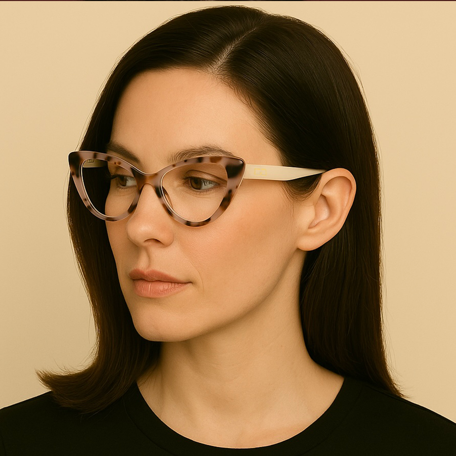 Gafas graduadas greyhounders blossom pink havana rosa cat eye femenino talla 52mm - Vista de detalle