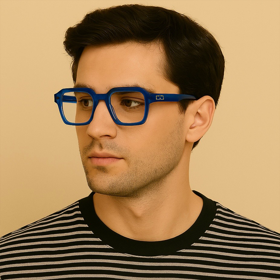 Gafas graduadas greyhounders bluet blue azul square unisex talla 52mm - Vista de detalle