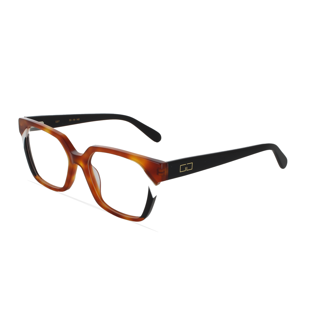 Gafas graduadas greyhounders lily black havana negro square femenino talla 53mm - Vista principal
