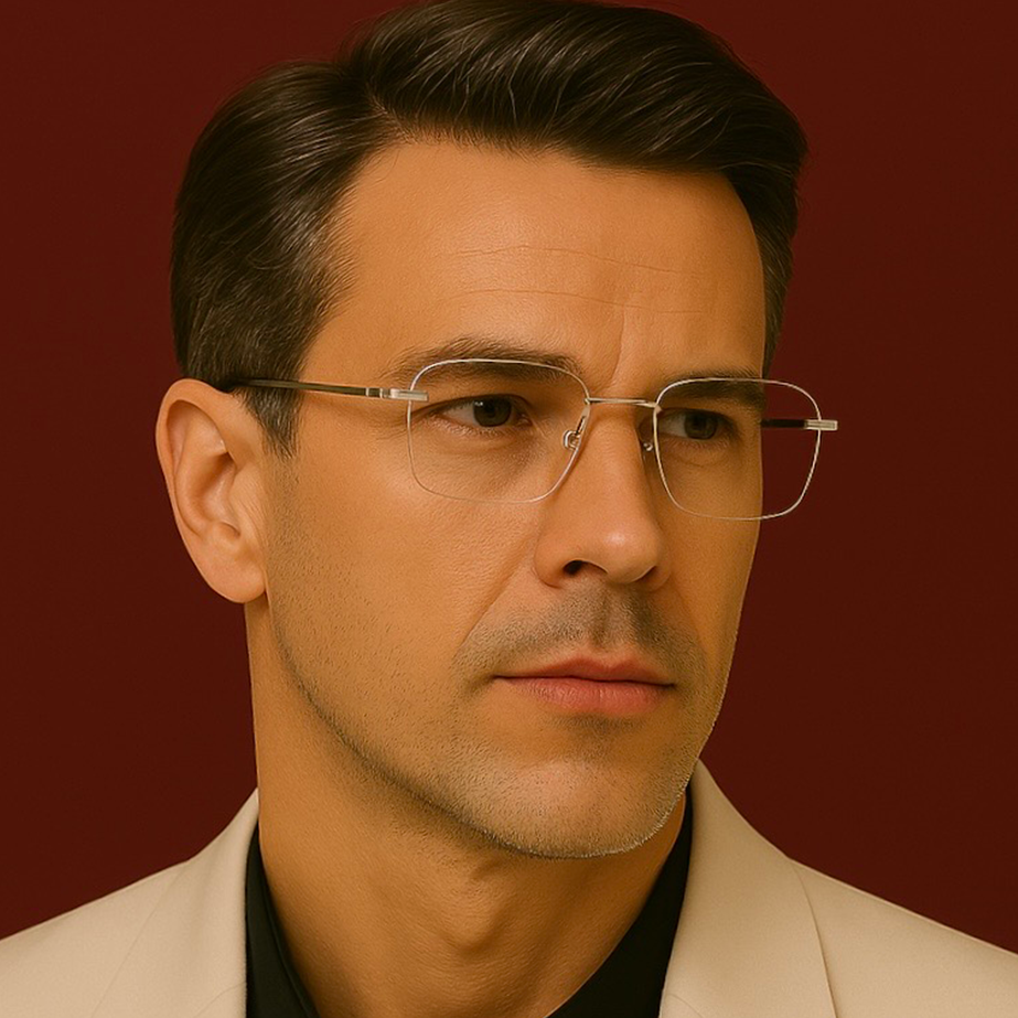 Gafas graduadas greyhounders nagare silver plateado square unisex talla 56mm - Vista de detalle