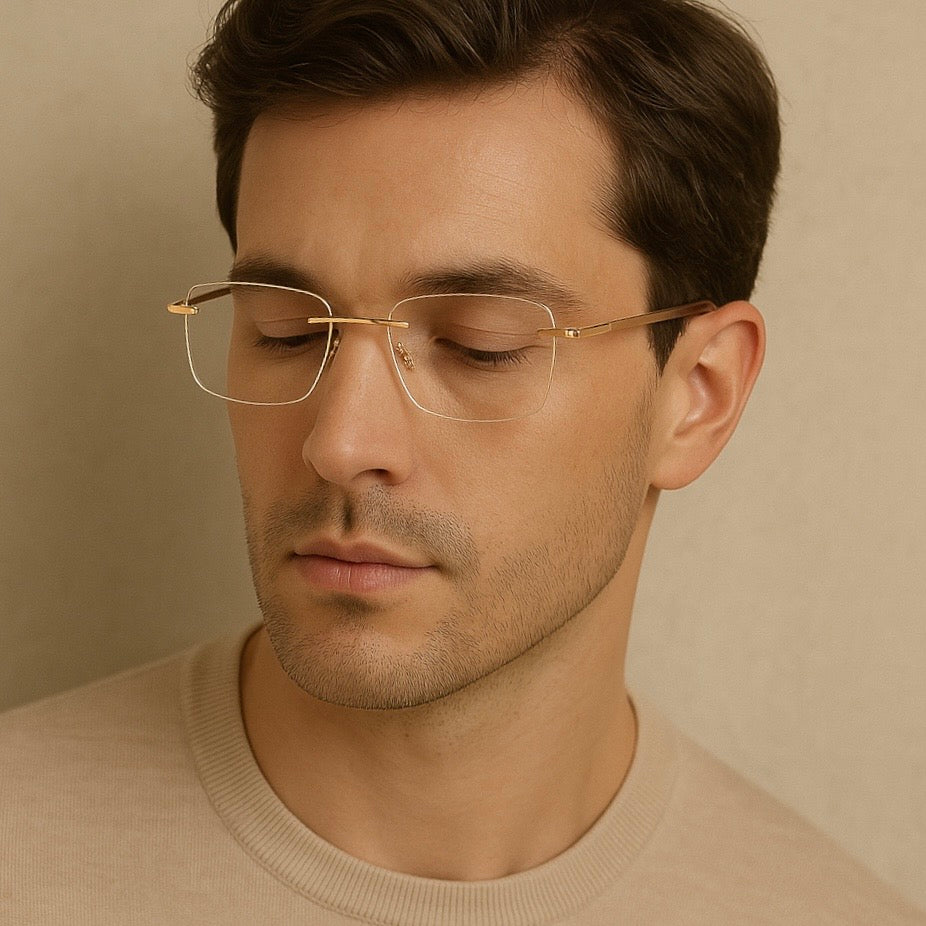 Gafas graduadas greyhounders nagare rose gold dorado square unisex talla 56mm - Vista principal