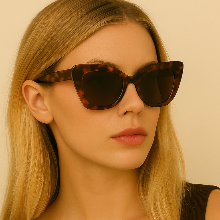 Sonnenbrillen greyhounders oia dark brown marron cat eye femenino größe 52mm - Detailansicht