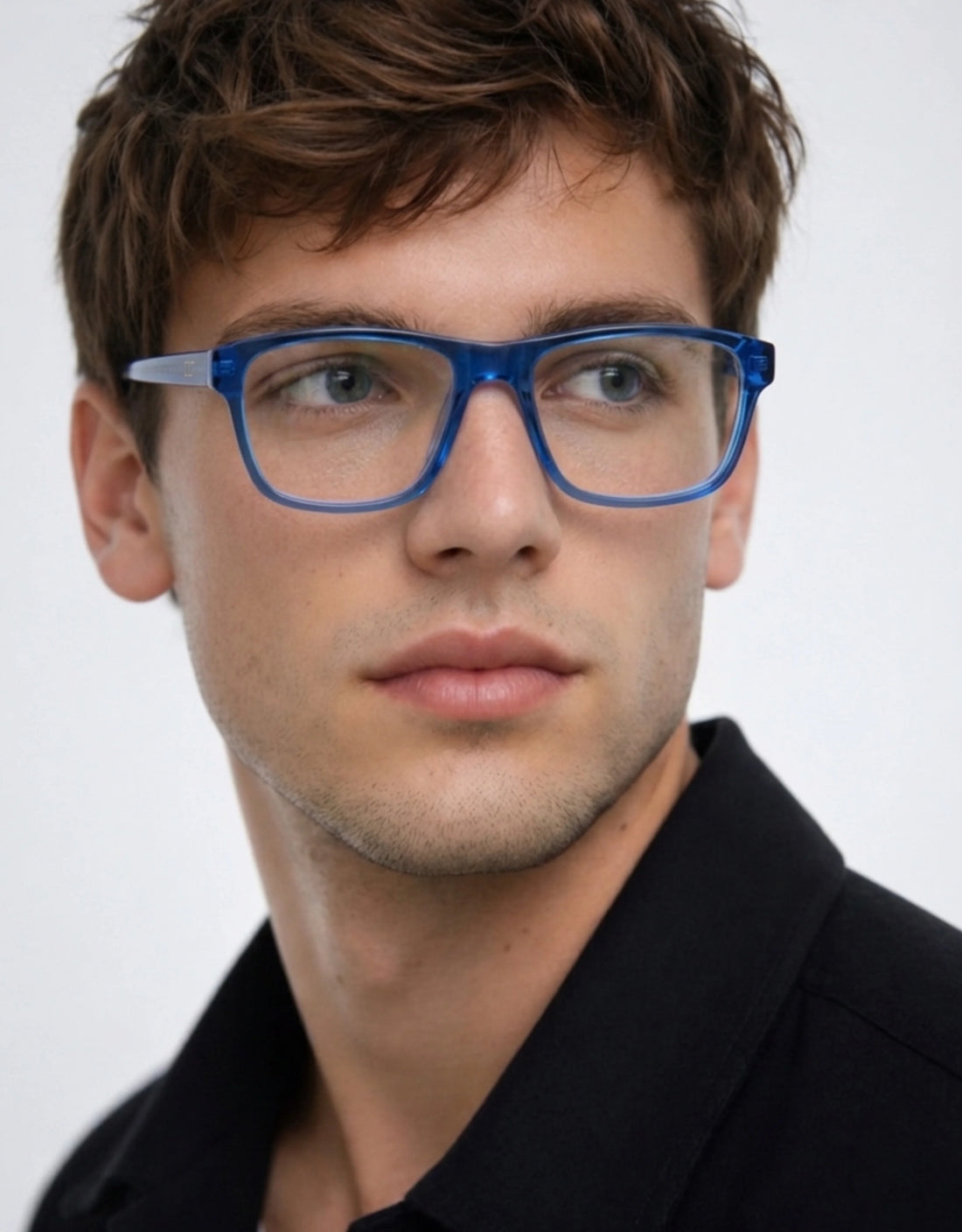 Gafas graduadas greyhounders parker c3 azul rectangular masculino talla 54mm - Vista de detalle