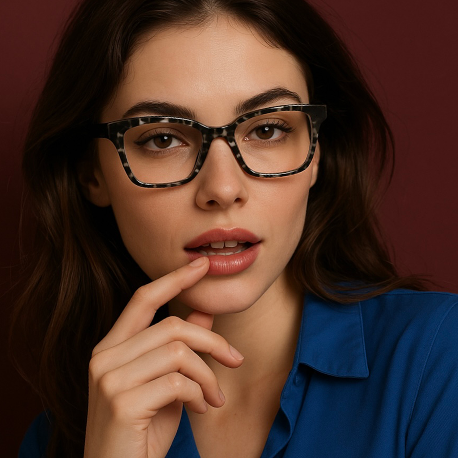 Gafas graduadas greyhounders poppy black negro square femenino talla 51mm - Vista de detalle