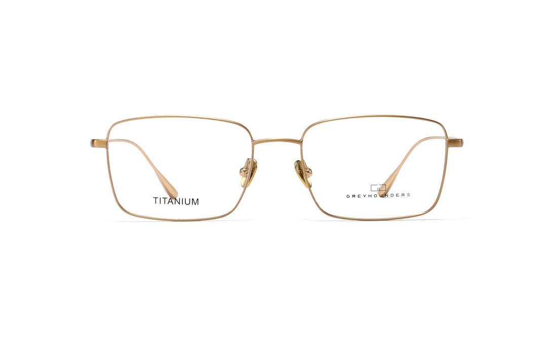 Brillen greyhounders roy c2 s gold dorado rectangular masculino größe 55mm - Detailansicht