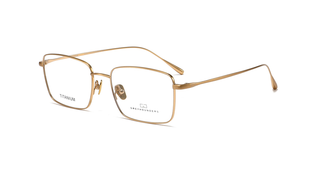Brillen greyhounders roy c2 s gold dorado rectangular masculino größe 55mm - Hauptansicht