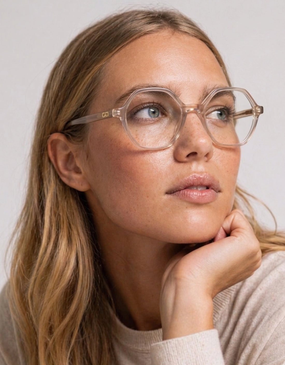 Gafas graduadas greyhounders ruth c2 beige geometric femenino talla 52mm - Vista principal