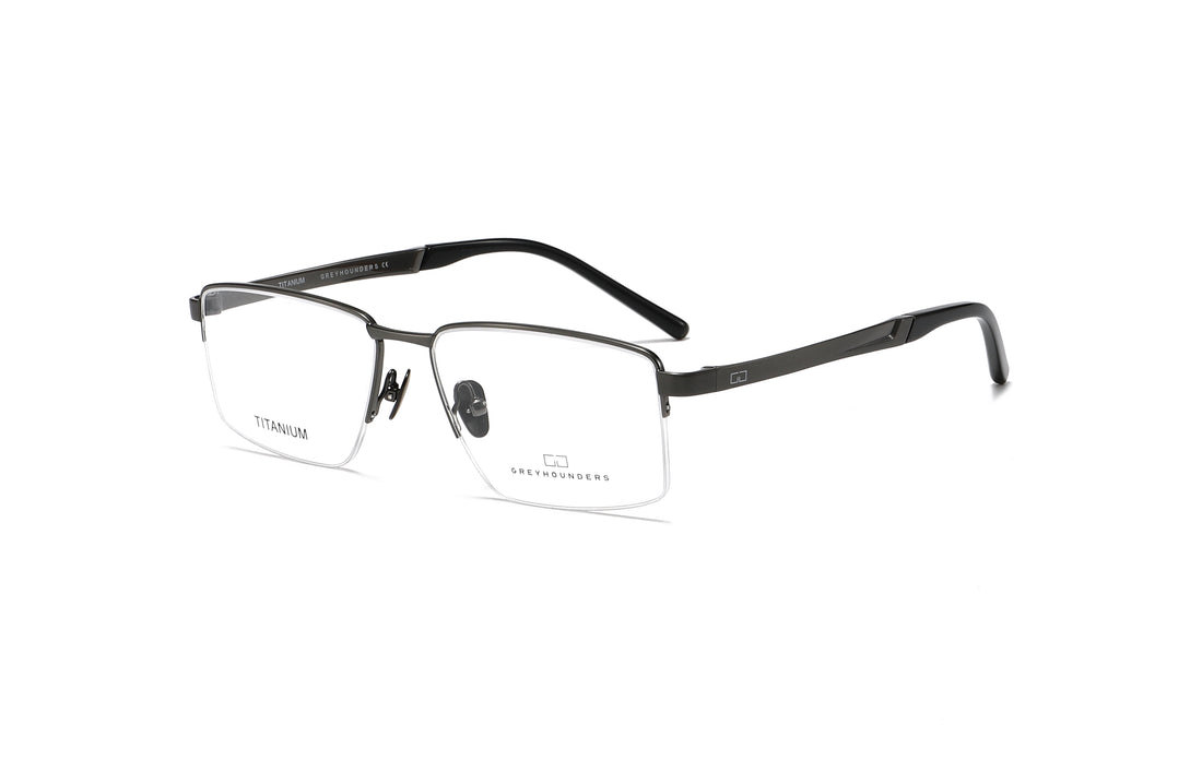 Brillen greyhounders teo c4 s gun plateado rectangular masculino größe 57mm - Hauptansicht