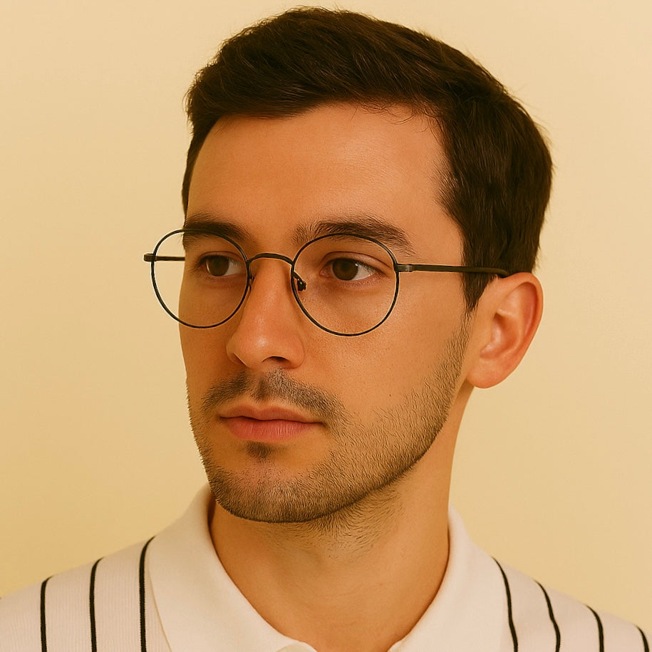 Gafas graduadas greyhounders tegewa black negro round unisex talla 46mm - Vista de detalle