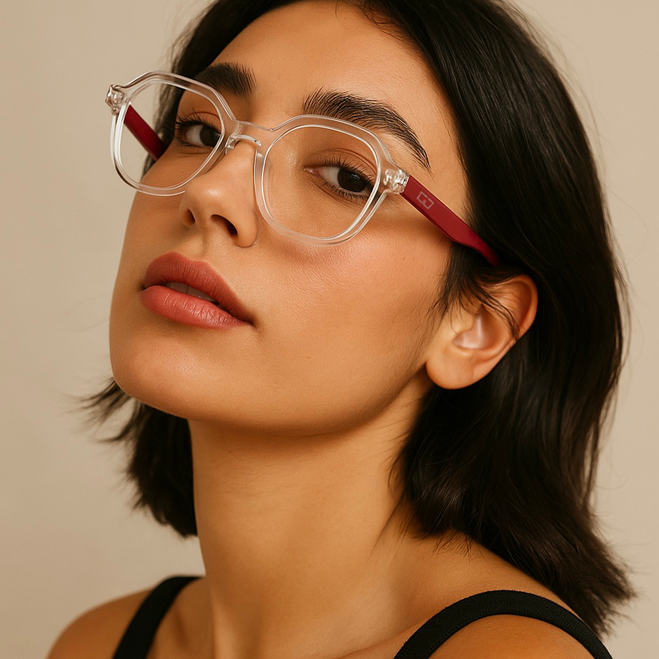 Gafas graduadas greyhounders tulip crystal / garnet transparente geometric unisex talla 50mm - Vista principal