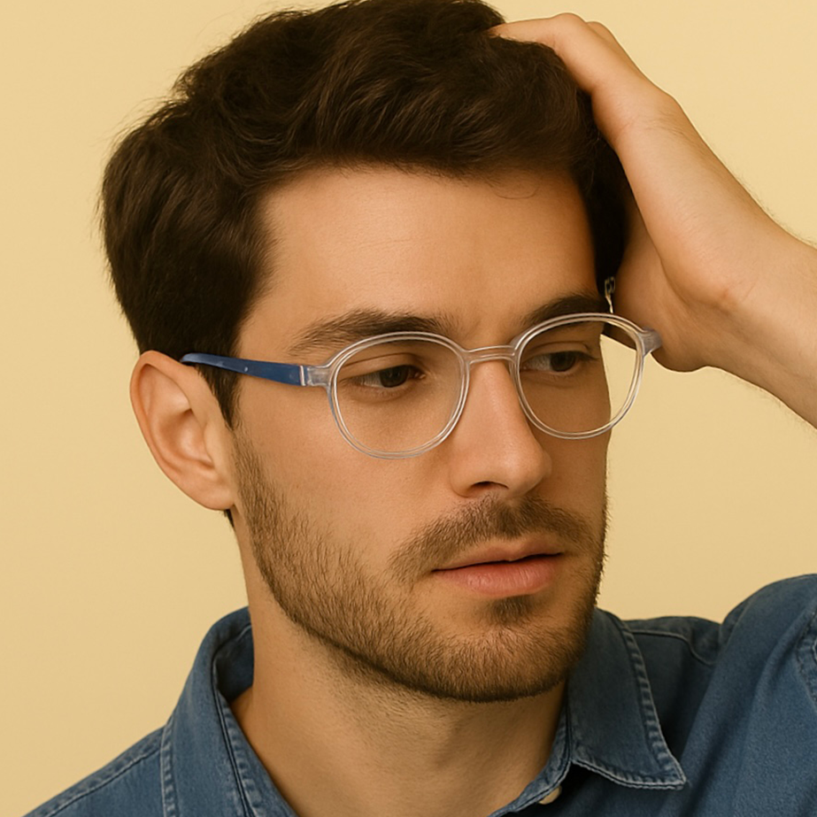 Gafas graduadas greyhounders tulip crystal / blue transparente geometric unisex talla 50mm - Vista de detalle