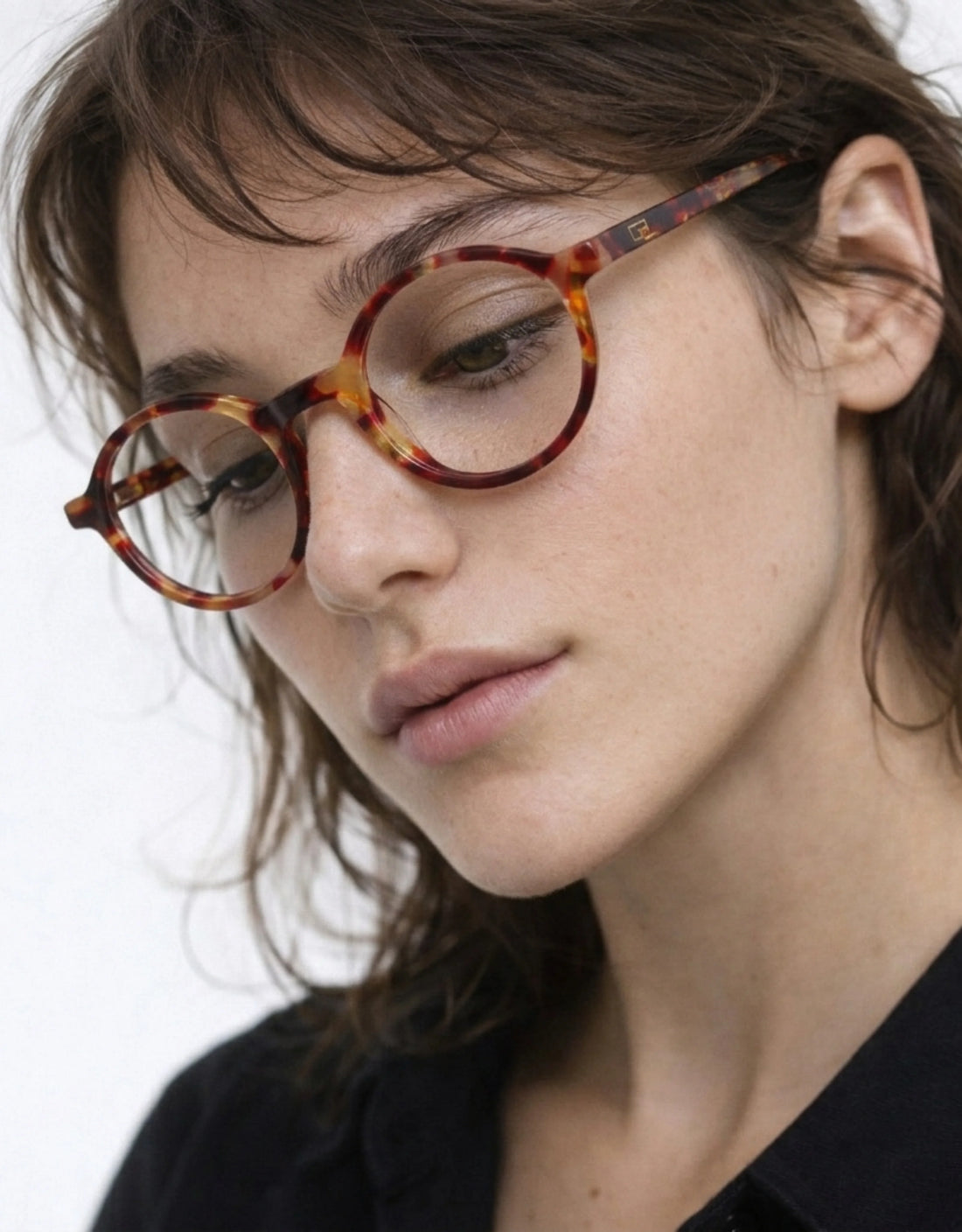 Gafas graduadas greyhounders willow c2 havana round unisex talla 46mm - Vista de detalle