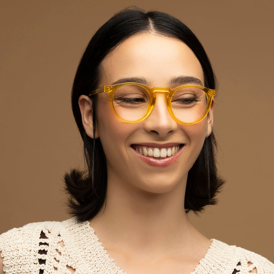 Gafas graduadas greyhounders chris c3 amarillo oval unisex talla 45mm - Vista de detalle