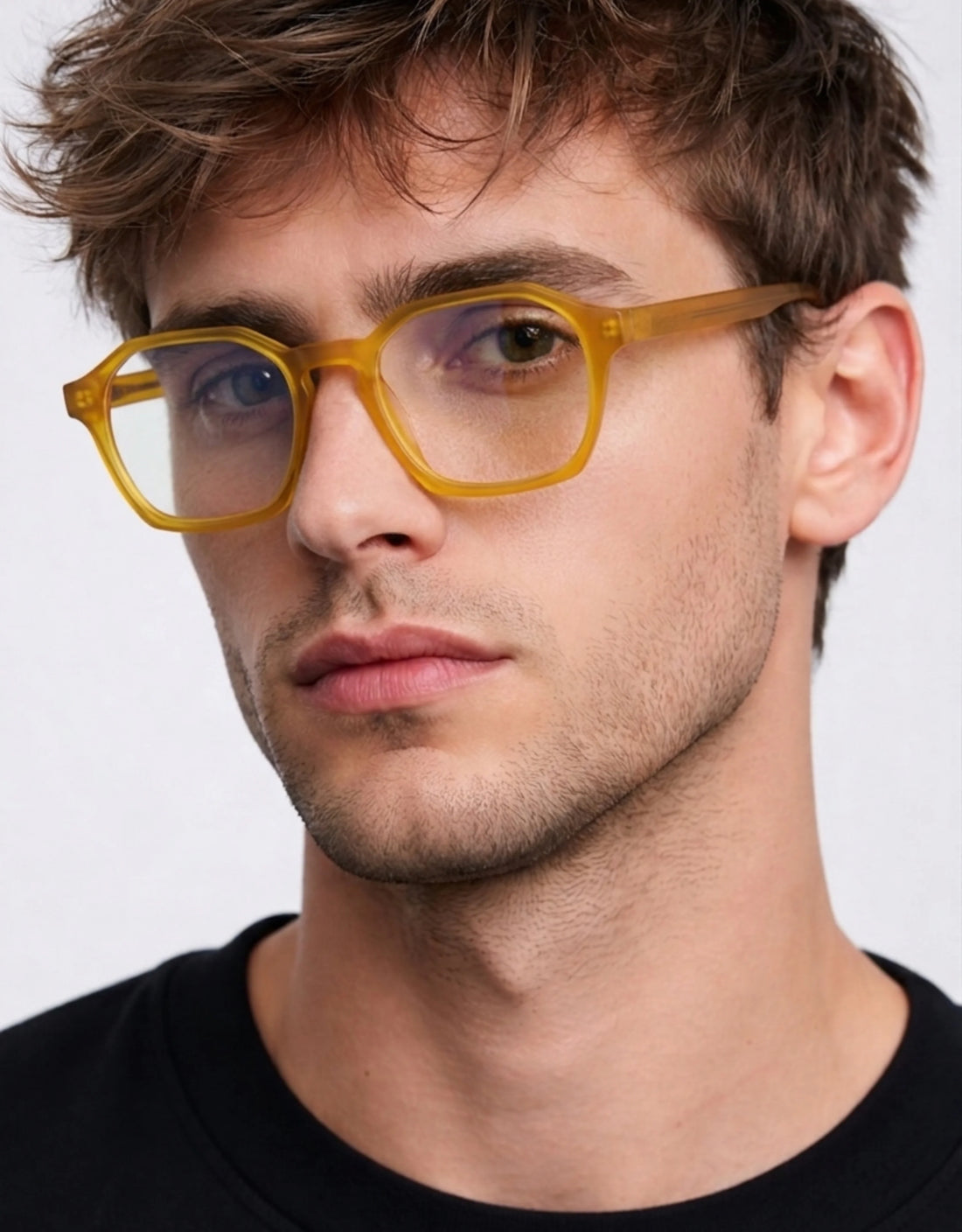 Gafas graduadas greyhounders blake c5 amarillo geometric unisex talla 53mm - Vista de detalle