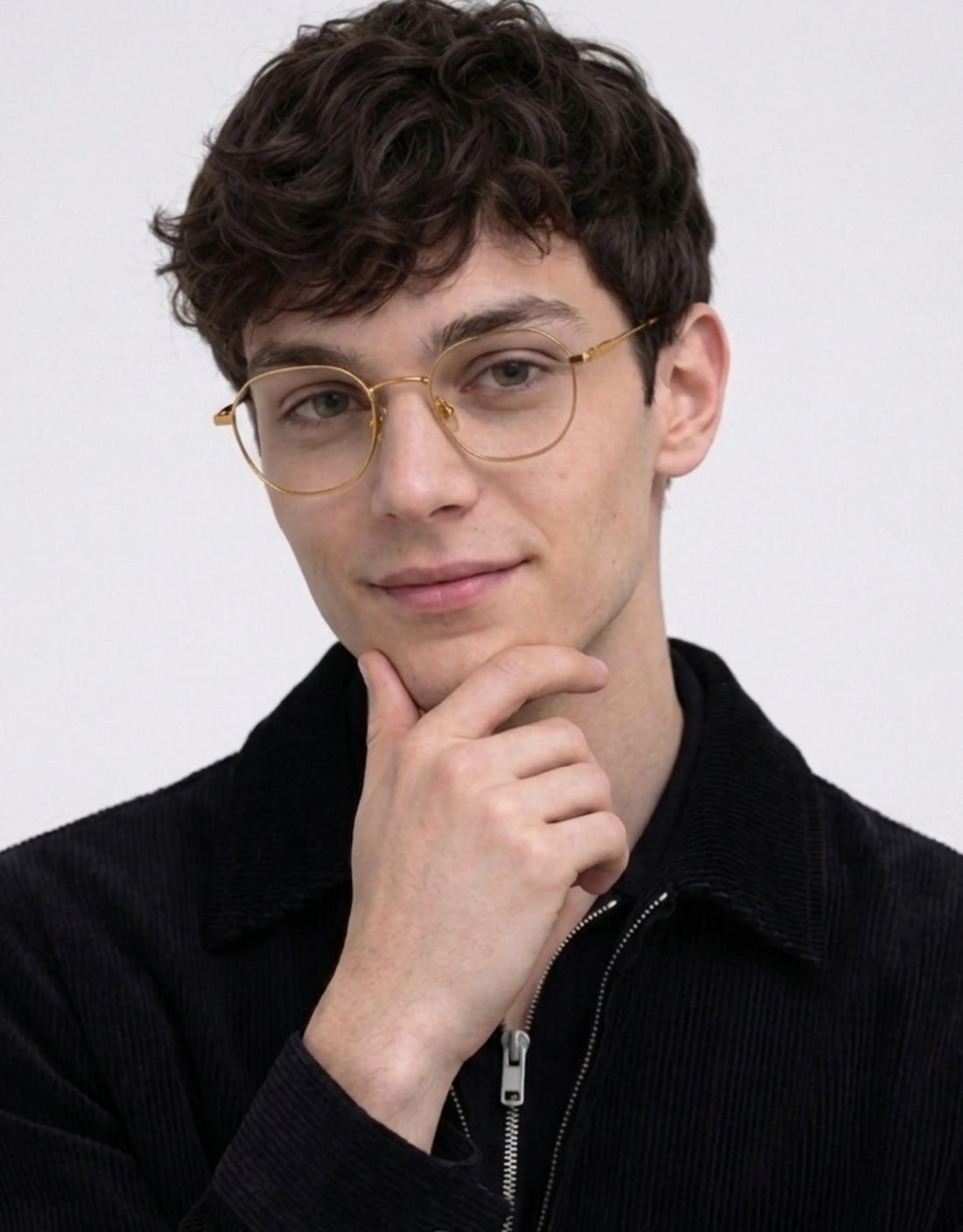 Gafas graduadas greyhounders justin c1 dorado round unisex talla 50mm - Vista de detalle