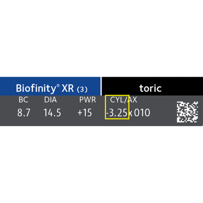 Biofinity Toric XR Monatskontaktlinsen 